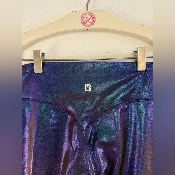 Buff Bunny High Rise Holographic Rebel Leggings Purple Blue Size Medium - Picture 11 of 12